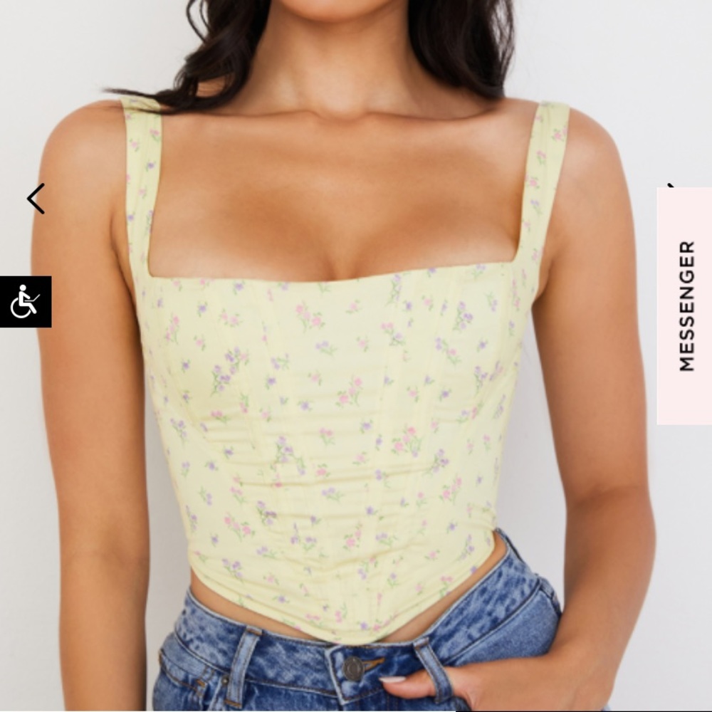 House of CB poppy lemon floral corset 🍋 🌸